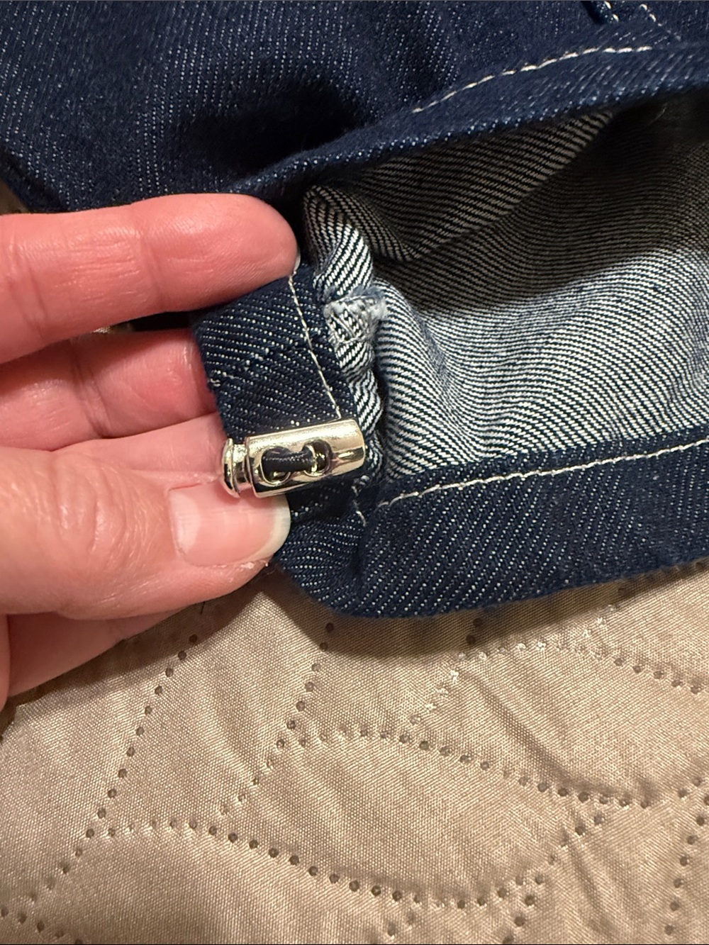 ZARA DENIM CROPPED TOP - Picture 8 of 16
